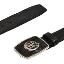 CUADRA Men's Engraved Ultra Fuscus Genuine Leather Belt BC309