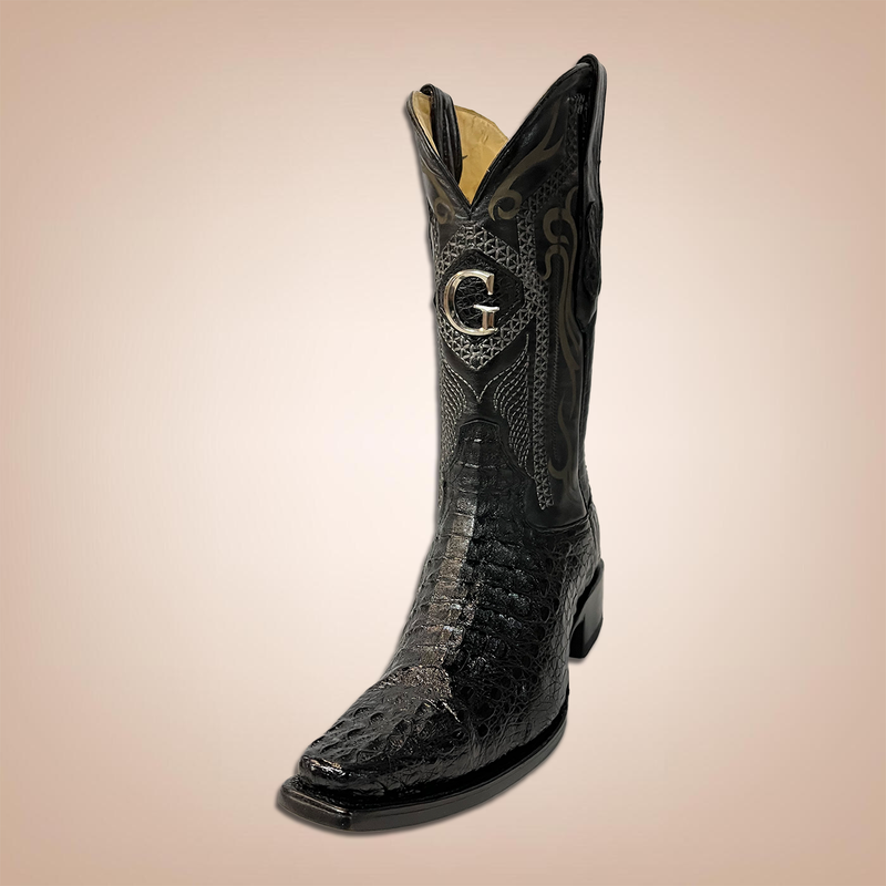 EL GENERAL MEN'S WESTERN BOOTS EXOTIC LEATHER CAIMAN NUCA