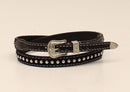M&F 3/8 Inch Calf Hair Hatband, Black