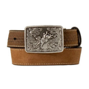 3D Boys Belt 1 1/4" Bull Rider Basket Weave Belt, Brown
