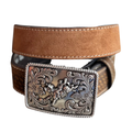 3D Boys Belt 1 1/4" Bull Rider Basket Weave Belt, Brown