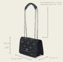 CUADRA Black Laser & Studs Bag