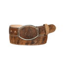 EL GENERAL Men's Cowhide Print Western Belt,  Miel