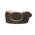 EL GENERAL Men's Cuello de Toro Print Western Belt, Brown