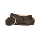 EL GENERAL Men's Cuello de Toro Print Western Belt, Brown