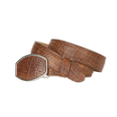 EL GENERAL Men's Elephant Print Western Belt, Tabaco