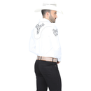 EL GENERAL Men's Embroidery  Western Shirt, White