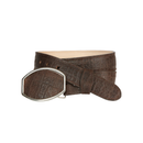 EL GENERAL Men's Leather Elephant Print Belt, Cognac