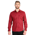 EL GENERAL Men's Solid Snap Stretch Shirt, Red