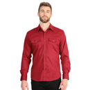 EL GENERAL Men's Solid Snap Stretch Shirt, Red