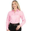 EL GENERAL Women's Solid Snap Stretch Shirt, Pink