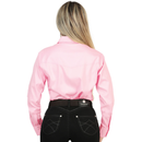 EL GENERAL Women's Solid Snap Stretch Shirt, Pink