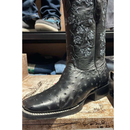 EL GENERAL Women's Texas Genuine Ostrich Western Boot, Black