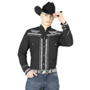 EL SENOR DE LOS CIELOS Men's Charro Embroidery Shirt, Black