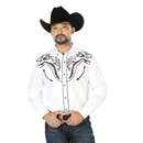 EL SENOR DE LOS CIELOS Men's Embroidery Shirt L/S, White