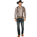 EL CENTENARIO Men's Premium Embroidered Details Bootcut Jeans