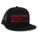 EL VIEJON EVPatch Maroon Patch Flat Visor Cap , Black