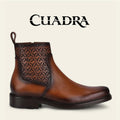 CUADRA Men's Engraved Hand-Painted Leather Chelsea Boots By Franco Cuadra FC630