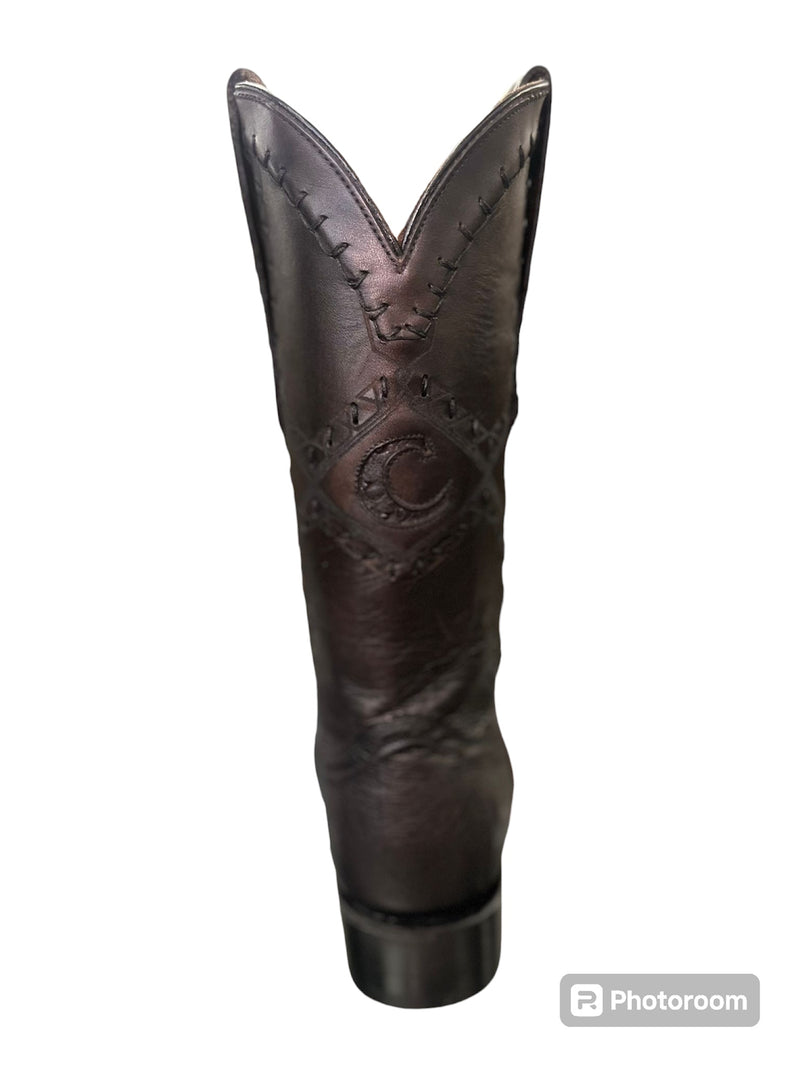 CUADRA Men's Exotic Leather Boot Western LASER & WOVEN SQUARE TOE CU784