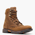 GEORGIA BOOT Men's 8 Inch CARBO-TEC FLX Alloy Toe Waterproof Lacer Work Boot, Brown