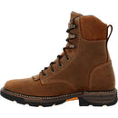 GEORGIA BOOT Men's 8 Inch CARBO-TEC FLX Alloy Toe Waterproof Lacer Work Boot, Brown