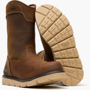 GEORGIA BOOT Carbon Flex Wedge 11" Pull On Waterproof Carbon Toe Work Boot, Brown