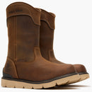 GEORGIA BOOT Carbon Flex Wedge 11" Pull On Waterproof Carbon Toe Work Boot, Brown