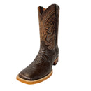 JAR BOOTS Men's Caiman Print Western Boot Bulldog Toe 2622