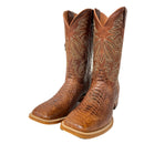 JAR BOOTS Men's Python Bulldog Toe Western Boot 2654, Honey