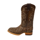 JAR BOOTS Men's Crocodile Print Square Toe Western Boot 2658