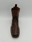 CUADRA Men's Fuscus Lomo Belly Leather Zipper & Elastic Square Toe Western Boot