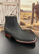 LOS ANGELES BOOTS Men's Petatillo Western Ankle Boot, Black