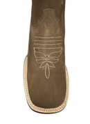 LOS ANGELES BOOTS Women's Nobuck Western Ankle Boot, Brown