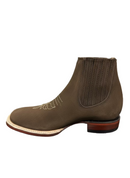 LOS ANGELES BOOTS Women's Nobuck Western Ankle Boot, Brown
