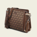 CUADRA Women's Genuine Leather Crossbody Bag Honey
