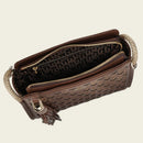 CUADRA Women's Genuine Leather Crossbody Bag Honey