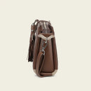 CUADRA Women's Genuine Leather Crossbody Bag Honey