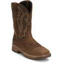 JUSTIN Men's Nitread 11'' Waterproof Work Boot, Brown