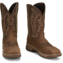 JUSTIN Men's Nitread 11'' Waterproof Work Boot, Brown
