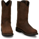 JUSTIN Men's Drywall 10" Waterproof Work Boot, Brown