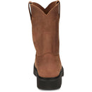 JUSTIN Men's Round-Up 10” Steel Toe Work Boot, Brown