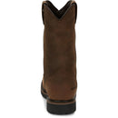 JUSTIN Men's Drywall 10" Waterproof Work Boot, Brown