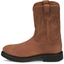 JUSTIN Men's Round-Up 10” Steel Toe Work Boot, Brown