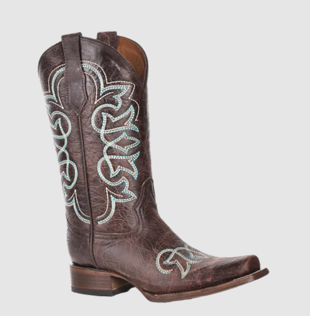 CORRAL BOOTS Women's  LD Turquoise Embroidery Western Boot L5640