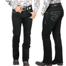 LAMASINI Men's Denim Bootcut Jean LAM1867