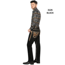 LAMASINI Men's Denim Premium Jeans Stretch Boot Cut Embroidery