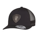 ARIAT Metal Shield Patch Snapback Cap, Black
