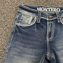 MONTERO Men's Denim Stretch Cut Boot Jeans