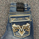 MONTERO Men's Denim Stretch Cut Boot Jeans