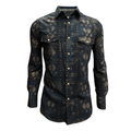 MONTERO Men's Casual Shirt Long Sleeve, Navy